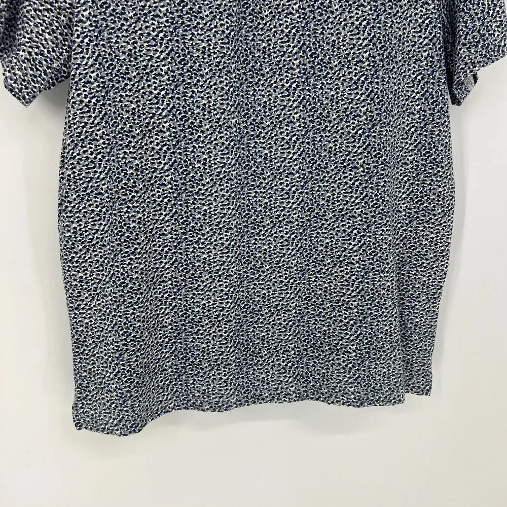 Michael Kors Polo Shirt Mens Size L Short Sleeve Blue Abstract Camo Print - Picture 7 of 13